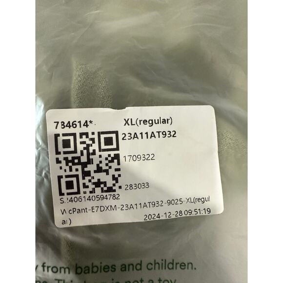 Halara Wide Leg Flowy Solid Palazzo Casual Linen Feel Pants Catkin Green XL - Picture 4 of 9